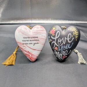 Art Hearts, Set Of 2 Freestanding Heart & Keys, Lori Siebert